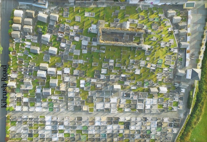 Arial view of Kilmihil Graveyard January 2019
